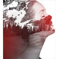 thumbnail image 3 of Modern Duvet Cover Set, Double Exposure Woman Portrait Combined with Rocky Mountain Pine Trees Image, Decorative 2 Piece Bedding Set with 1 Pillow Shams, Twin Size, Dimgrey Ruby White, by Ambesonne, 3 of 3