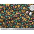 thumbnail image 2 of Soimoi Modal Satin Fabric Straw,Glass & Coconut Drink Summer Designs Print Fabric by Yard 42 Inch Wide, 2 of 3