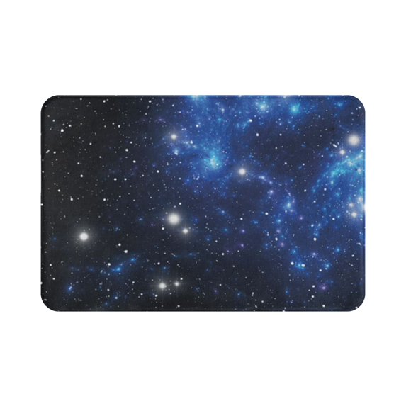 Outer Space Star Nebula Astral Cluster Astronomy Theme Galaxy Mystery Bathroom Decor Mat with Non Slip 16"x24"