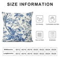 thumbnail image 5 of Nawypu Chinoiserie Pillow Covers Set of  Blue and White Outdoor Pillows Bule Birds Flowers Throw  Square Cushion Cover Decor for Bedroom Couch Bed Living Room Sofa Chair, 5 of 5