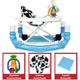 thumbnail image 3 of Andadera para Bebé Mecedora Vaca con Sonido Bastón Toldo Altura Ajustable Ruedas de Goma Apta desde 6 meses - Azul, 3 of 7