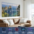 thumbnail image 3 of 8 Pack Art Acoustic Panels Sound Absorbing coast rocks flowers boats Italy Cactus Decorative Soundproof Wall Panels Self Adhesive for Nursery Game Room Office Bedroom Italy Lover 48"x32", 3 of 7
