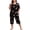 B-BlackFlower, variant on Women Plus Size Pajamas Set Sleepwea Short Sleeve Pjs Floral Pajama Sets with Pockets