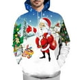 thumbnail image 2 of Xdzjlr Mens Christmas Hoodies Sports Top Couple Colorful Holiday Pullover Santa Sweater Printed Blouse Xmas Sweatshirts Blue Xxxxl, 2 of 4