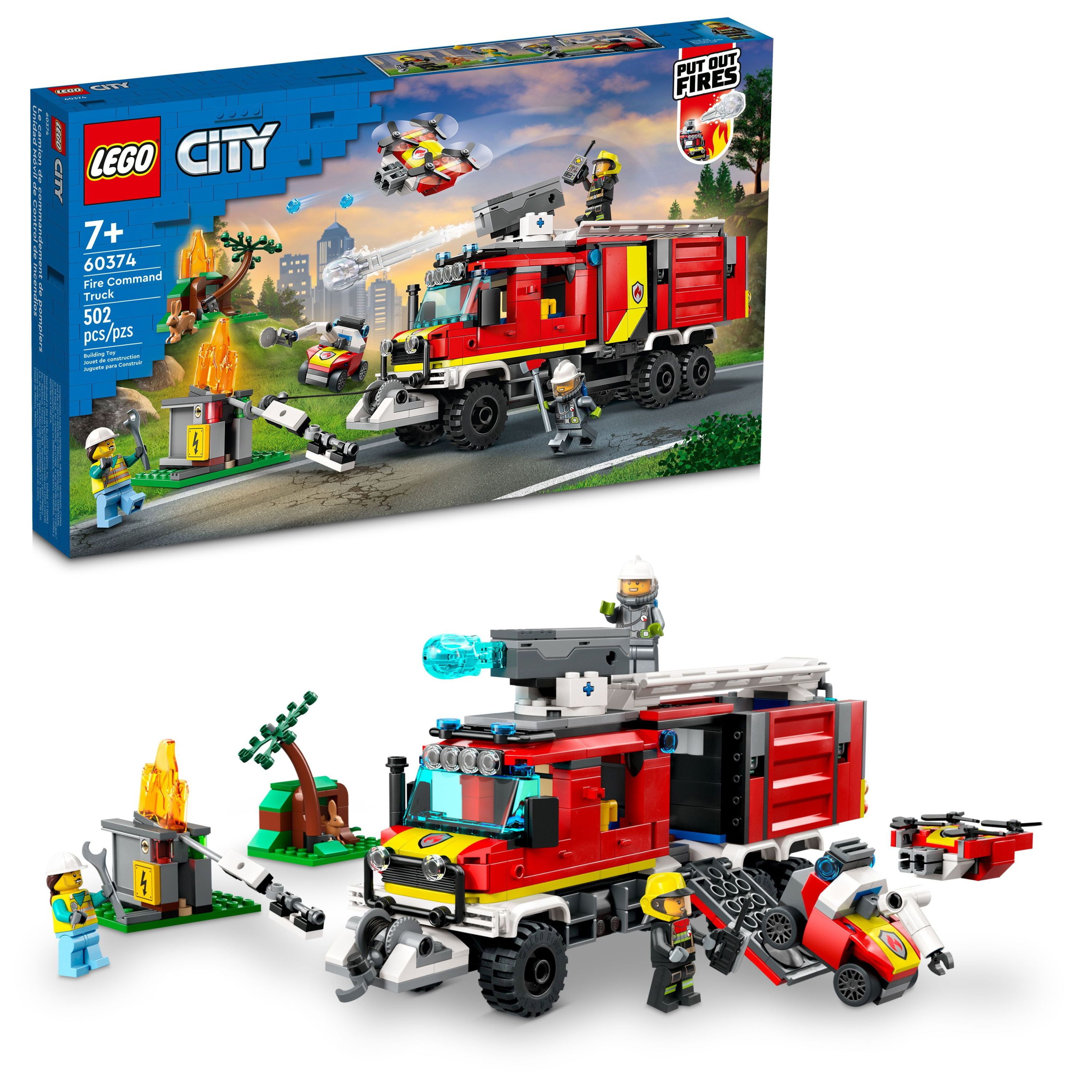 LEGO City Command Set with Fire Engine Toy 60374 -