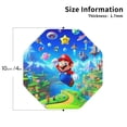 thumbnail image 2 of Lsque Mario Pattern 4" Drink Coasters Set of 4, PVC Leather Absorbent Coasters, Table Coaster Set Decorative Coffee Cup Coasters Housewarming Gift, 2 of 7