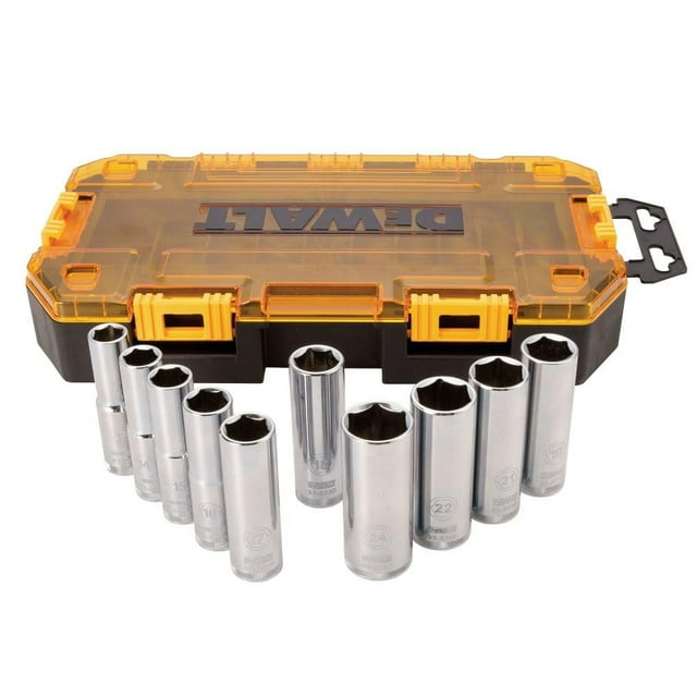 Juego de enchufes DEWALT DWMT73815, transmisión métrica, profundidad, 1/2, 10 piezas