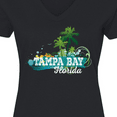 thumbnail image 4 of Inktastic Tampa Bay Florida Beach Trip Women's V-Neck T-Shirt, 4 of 5