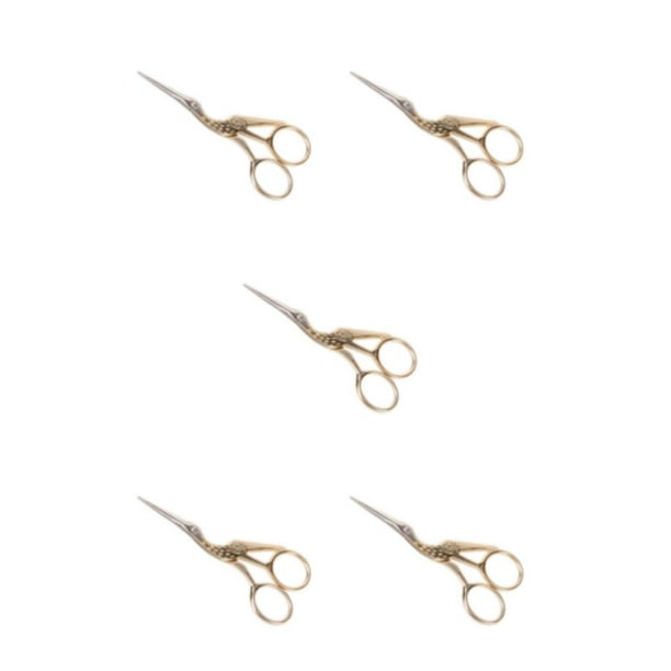 Kenally Tijeras profesionales de costura y costura de acero inoxidable para corte de precisión, tijeras de sastre, tijera de grúa dorada Type2 NO2