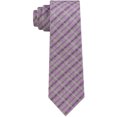 thumbnail image 1 of Calvin Klein Mens Infinite Check Self-tied Necktie, Purple, One Size, 1 of 1