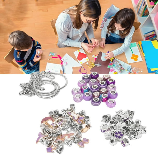 Jewelry Making Kit, DIY Charm Bracelet Making Kit With Jewelry Beads For  Girls Age 8-12