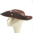 thumbnail image 5 of Byfri Skull Wings Tricorne Pirate Hat Punk Colonial Style Party Hat 56-58cm, 5 of 7