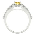 thumbnail image 4 of 1.76ct round cut yellow Zircon 14k white gold halo Bridal Wedding Engagement Promise Anniversary Ring for Women size 6.75, 4 of 7