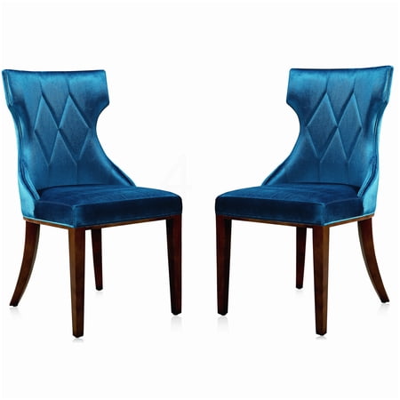 blue velvet dining chairs set product