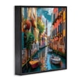thumbnail image 3 of Stupell Industries Venetian Summer Canal Black Framed Giclee Art design by LSR Creative Studio, 24 x 24, 3 of 8
