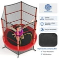 thumbnail image 6 of Costway 55" Kids Trampoline Bouncing Jumping Mat Recreational Trampoline W/Enclosure Net Red, 6 of 12
