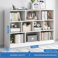 thumbnail image 5 of IOTXY Simple Bookcase with Base - 3 Tier 10 Cubes Freestanding Low Display Cabinet, Warm White, 5 of 5