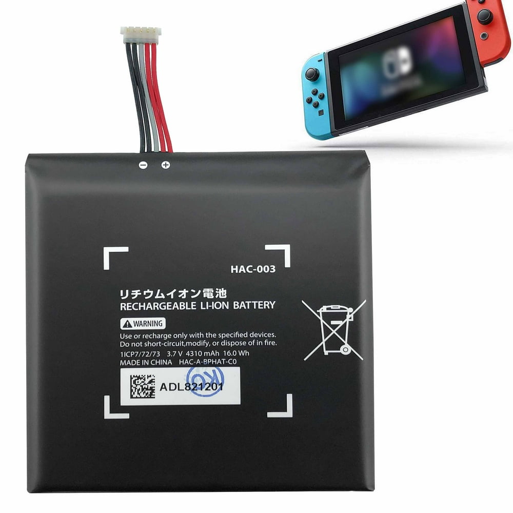 HAC003 Internal Replacement Battery Pack for NS Nintendo Switch 2017 Game Console [3.7V 4310mAh