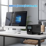 UPS 500VA/300W 120V Backup Power Supply, 3 Sockets, Backup Battery with Surge Protection, Only Suitable for Desktop computer