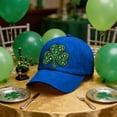 thumbnail image 6 of St Patrick's Day Baseball Cap, Lucky Clover Printed Hat for Men & Women, Adjustable Irish Shamrock Hat for Party, Festival, Parade, Green Holiday Gift, 6 of 8