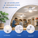 thumbnail image 4 of Lámpara Ventilador de 22 W con Aspas Desmontables  Socket E27 Luz Blanca, 4 of 7
