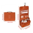 thumbnail image 3 of MesaSe Cosmetics Storage Bag Travel Hanging Makeup Bag Portable Foldable Toiletry Organizer Pouch  Wine Red Flower, 3 of 8