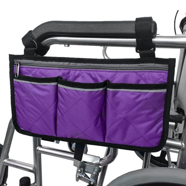 TOPINCN Wheelchair Side Bag, Wheelchair Bag, Polyester Pongee For