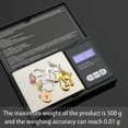 thumbnail image 4 of 2 Pieces Digital Pocket Scale 500 g/ 0.01 g Digital Portable Gram Scale Cooking Scale Modes Conversion with Battery Multifunction Scale LED Display Mini Electronic Scale for Jewelry Herb Food, 4 of 7