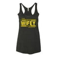thumbnail image 2 of The Best Wifey in the Universe | Womens Mother's Day Premium Tri-Blend Racerback Tank Top, Vintage Black, Small, 2 of 4