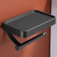 thumbnail image 4 of Soporte para papel higiénico, soporte para teléfono con decoración de baño para montaje en pared, 4 of 5