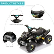 Aosom 6V Kids ATV 4-Wheeler Ride on Car for 18-36 Months Old Toddlers, Black
