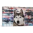 thumbnail image 1 of ARTCANVAS Siberian Husky Dog Breed Graffiti Rectangle Canvas Art Print - Size: 18" x 12" (1.50" Deep), 1 of 9