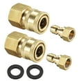 thumbnail image 7 of Uxcell M14x1.5 & M22 Female Thread Brass Quick Connect Kit 2 Sets, 7 of 7