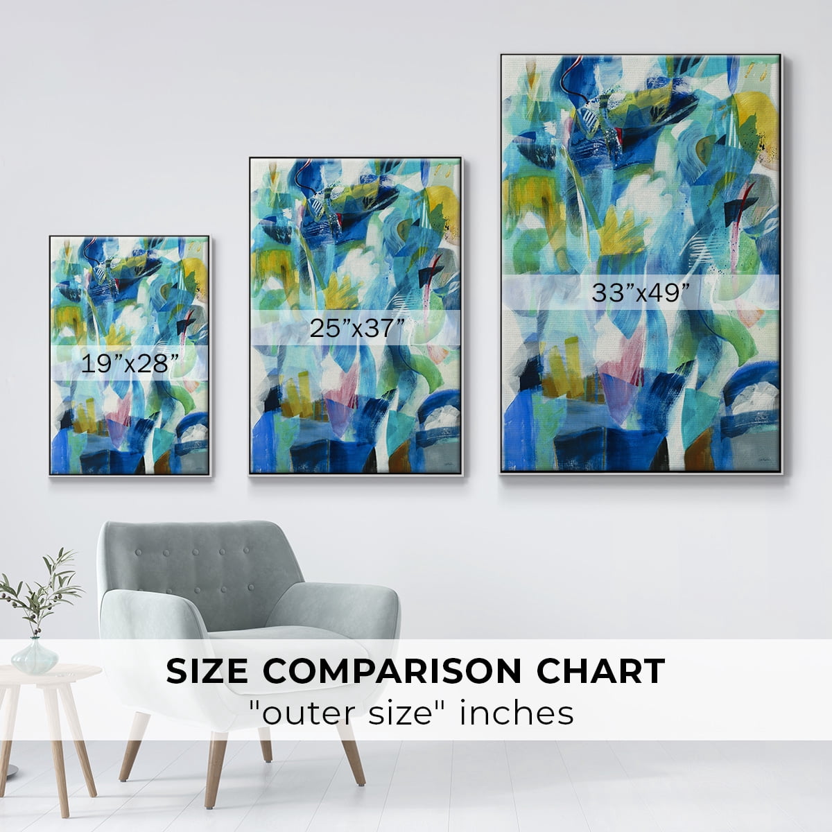 Green Passage Framed Premium Gallery Wrapped Canvas - Ready to Hang - 25 x 37 - White Floating Frame