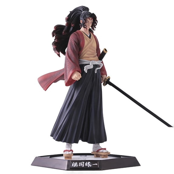 Yoriichi Tsugikuni Figure Kimetsu No Yaiba Demon Figures Monster Slayer Action Figure Desktop Decoration Gift Anime Fan Collection(32CM/12.7IN)