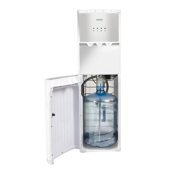 Igloo Water Cooler, Bottom-Load Water Dispenser for 3-5 gal Bottles with Child Safety Lock, Stainless White