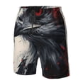 thumbnail image 4 of Fotbe Red Black Ink Style Bald Eagle Trajes de Baño Estampados para Hombre, Shorts de Verano de Secado Rápido, Ropa de Playa, Bañadores-Medium, 4 of 6