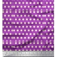 thumbnail image 1 of Soimoi Purple Cotton Voile Fabric Artistic Flower & Dots Decor Fabric Printed Yard 42 Inch Wide, 1 of 3