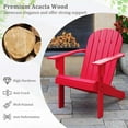 thumbnail image 6 of Gymax 2PCS Patio Adirondack Chair w/ Inclined Seat High Backrest & Wide Armrests Red, 6 of 6