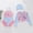 Pink, variant on Toddler Swimsuit Girl Size 2-4Y Print Thin Strap One Piece Swimsuit with Swimsuit Jacket Swim Cap 3 Piece Girls Bathing Suits