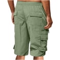 thumbnail image 3 of Chiccall Mens Cargo Shorts Plus Size Lightweight Summer Casual Elastic Waist Drawstring Outdoor Hiking Work Shorts with Multi Pockets, 3 of 7