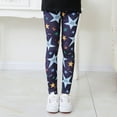 thumbnail image 4 of Popvcly Girl Leggings Kid Five-pointed Star Print Legging Tights Trousers Slim Long Pants 4-11T, 4 of 5
