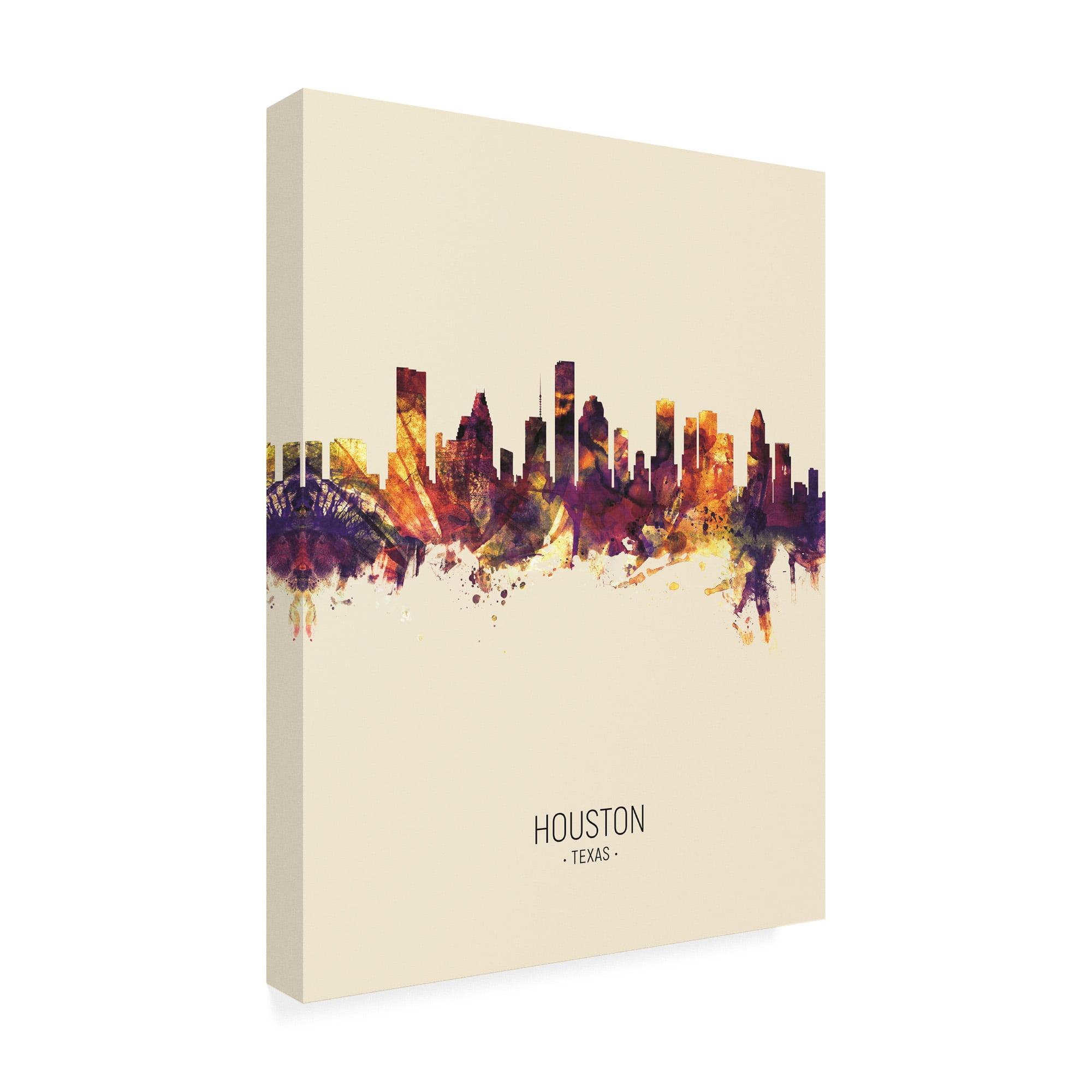 Trademark Fine Art 'Houston Texas Skyline Portrait III' Canvas Art by Michael Tompsett