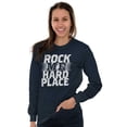 thumbnail image 3 of Caught Between Rock Me Hard Place Long Sleeve TShirt Men Women Brisco Brands X, 3 of 6