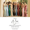 thumbnail image 2 of David’s Bridal, The Edit by DB Studio Women's Formal A-Line Dress with Cutouts, Full Length, Satin, 2 of 7