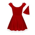 thumbnail image 6 of ZDHoor Women Mrs. Claus Santa Christmas Costumes Dress Outfits with Hat Sleeveless Skirt Party Dress Red-A L, 6 of 7