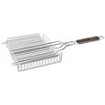 thumbnail image 4 of Outset Chrome Grill Basket with Rosewood Handle, Vegetable and Fish BBQ Basket, 4 of 5