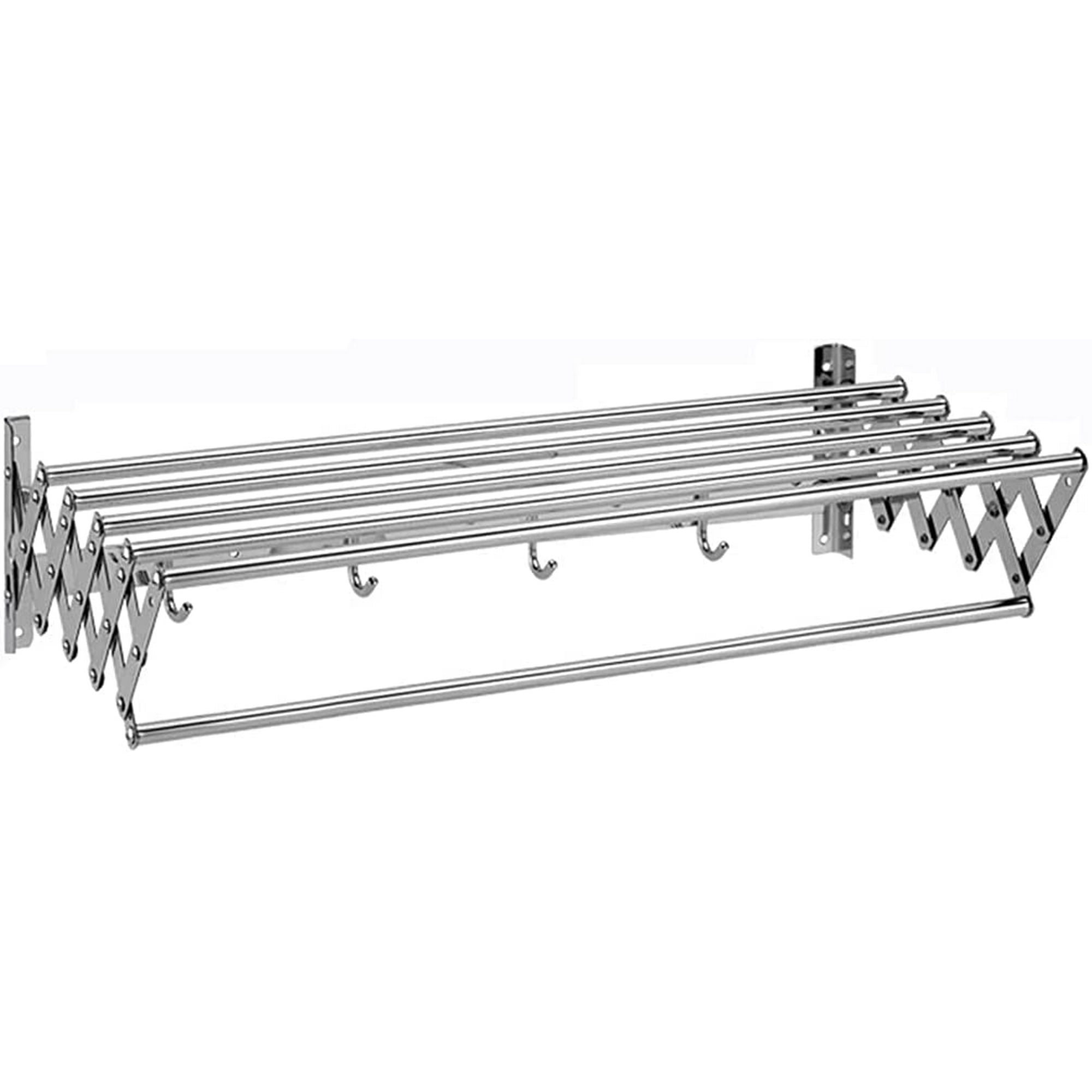 Clothes Horse Wall Mounted Clotheshorse Clothes Drying Rack with 6 Rungs for Hanging Clothes with Extendable Properties Indoor Or Outdoor Color A Size 60 35cm Walmart