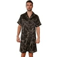 thumbnail image 7 of Men's Silk Pajama Set | Silky Satin | Short Sleeve Top and Shorts | Button Pajama Set, 7 of 7