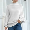 thumbnail image 4 of Womens Sweaters, Roll Neck Sweaters for Women, Batwing Sleeve Knit Design, Cozy Winter Versatile Wear, 4 of 6